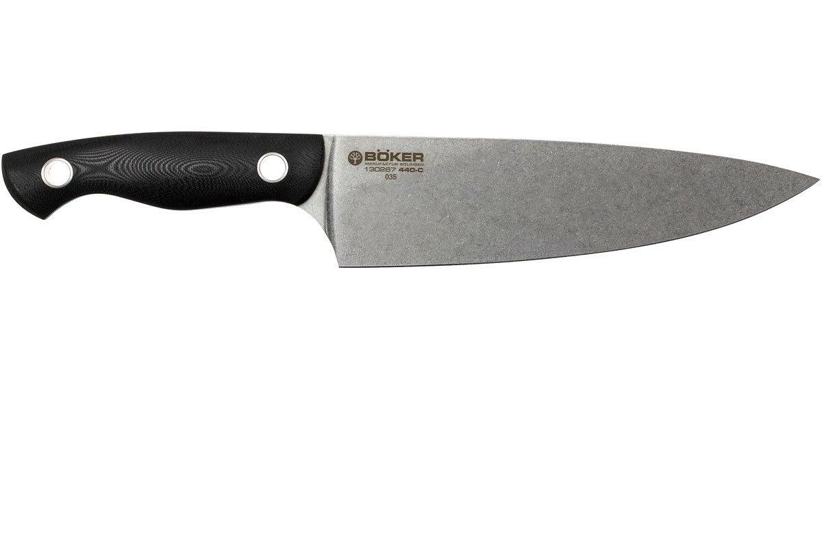 Böker 130267, Saga Cuchillo De Chef 20cm, Stonewash Finish 4 Böker 130267, Saga Cuchillo De Chef 20cm, Stonewash Finish - Imagen 2