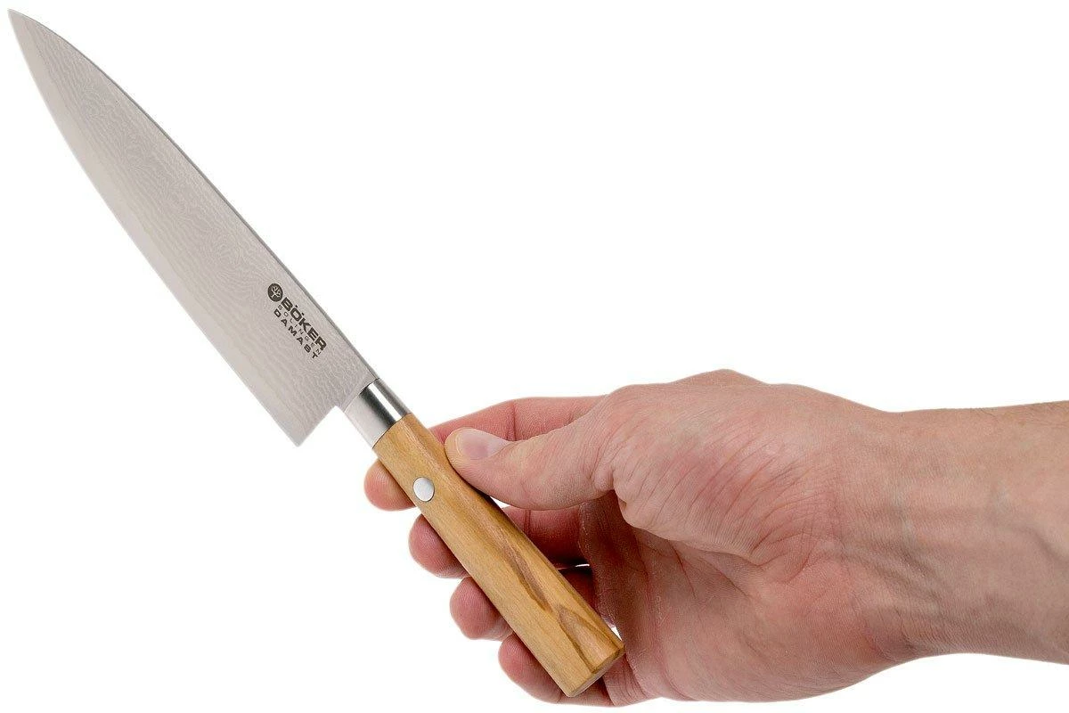 Böker Damast Olive 15.5 Cm Cuchillo De Chef Pequeño, 130439DAM 8 Böker Damast Olive 15.5 Cm Cuchillo De Chef Pequeño, 130439DAM - Imagen 6