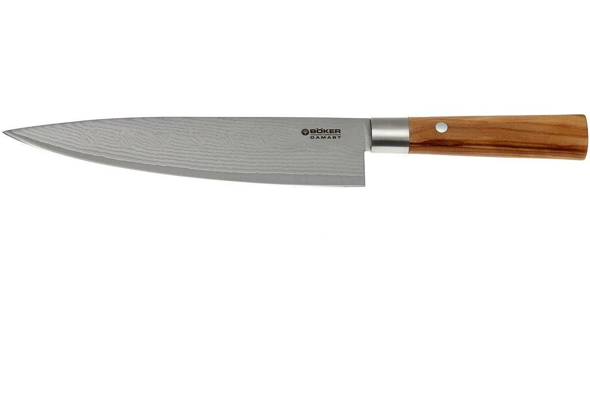 Böker Damast Olive 21,2 Cm Cuchillo De Chef, 130441DAM 3 Böker Damast Olive 21,2 Cm Cuchillo De Chef, 130441DAM