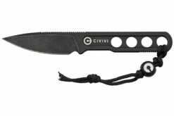 Civivi Circulus C22012-1, Black Stonewashed 10Cr15CoMoV Cuchillo De Cuello, Diseño De Ostap Hel