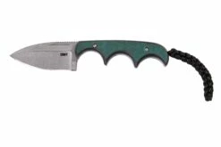CRKT Minimalist Spear Point, Green Black, Cuchillo De Cuello, Diseño Alan Folts