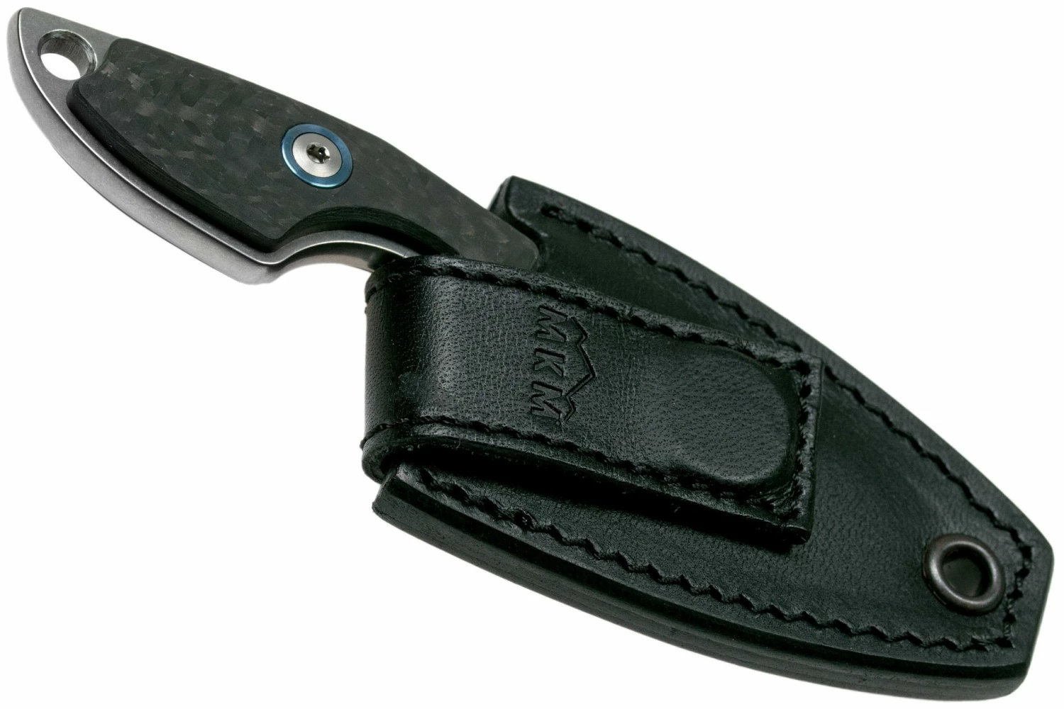 MKM Mikro 2 Wharncliffe, Stonewashed Carbon Fibre Cuchillo De Cuello, Jesper Voxnaes Design 7 MKM Mikro 2 Wharncliffe, Stonewashed Carbon Fibre Cuchillo De Cuello, Jesper Voxnaes Design - Imagen 5