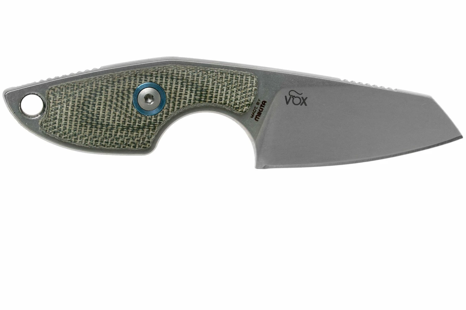 MKM Mikro 2 Wharncliffe, Stonewashed Green Canvas Micarta Cuchillo De Cuello, Jesper Voxnaes Design 4 MKM Mikro 2 Wharncliffe, Stonewashed Green Canvas Micarta Cuchillo De Cuello, Jesper Voxnaes Design - Imagen 2