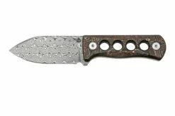 QSP Knife Canary QS141-F Damascus, Copper Foil Carbon Fibre, Cuchillo De Cuello