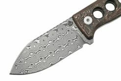 QSP Knife Canary QS141-F Damascus, Copper Foil Carbon Fibre, Cuchillo De Cuello -Cuchillos Ventas 2024 QS141 F 03 qsp