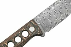 QSP Knife Canary QS141-F Damascus, Copper Foil Carbon Fibre, Cuchillo De Cuello -Cuchillos Ventas 2024 QS141 F 05 qsp