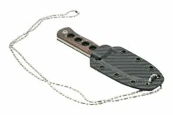 QSP Knife Canary QS141-F Damascus, Copper Foil Carbon Fibre, Cuchillo De Cuello -Cuchillos Ventas 2024 QS141 F 06 qsp